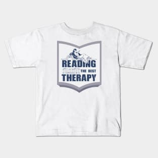 Reading the best therapy Kids T-Shirt